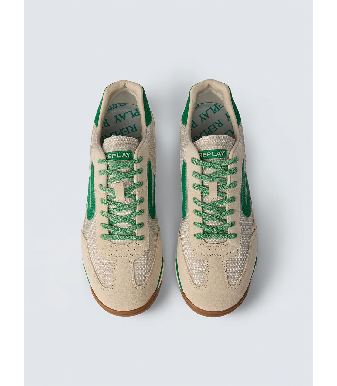 テクニカルファブリック70'sスニーカー 詳細画像 オフホワイトグリーン 4